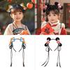 Tassel Children Wig Headband Flower New Year Hair Accessories Hanfu Headwear  Year of the Horse