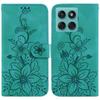 For Motorola Edge 60 5G/60 Fusion 5G Case Lily Flower Imprint Leather Phone Cover with Stand