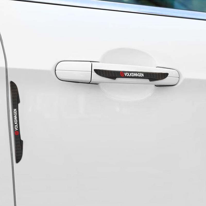 4Pcs Bumper Anti-collision Strip Car Door Scratch Protector Stickers Car Accessories For VW R Golf 4 5 Passat Beetle Tiguan Polo xn2