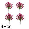 4 Bundles Artificial Flowers Outdoors Fake Flowers Realistic Bonsai Shrub Garden Home Decor Morning Glory Vibrant
