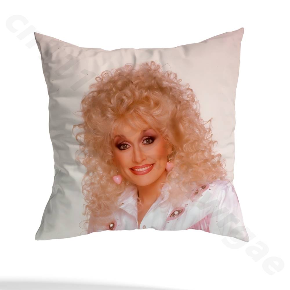Retro Classic D-Dolly P-Parton Pillow Case Anti-dustmite Pillowcase Invisible zipper silky short plush Sofa cushion cover