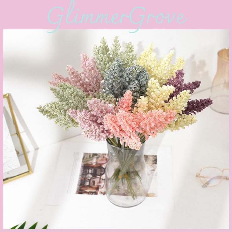 Small Fresh Plastic Triticum Aestivum Bouquet For Indoor Decoration And Craft Projects