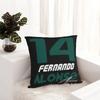 Fernando Alonso 14 Pillowcase Printing Fabric Cushion Cover Decor Throw Pillow Case Cover Bedroom Square 40X40cm