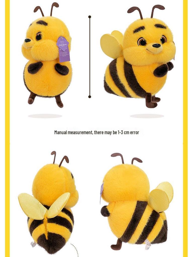 Big-Eyed Little Bee Plush Doll – Cute Sleep Companion & Children's Birthday Gift