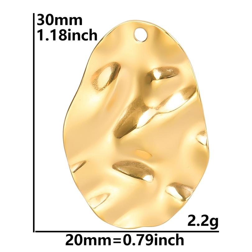 

5pcs Geometric Water Drop Irregular Oval Charms For Jewelry Making Supplies DIY Ear Studs Earrings Charm Stainless Steel Pendant