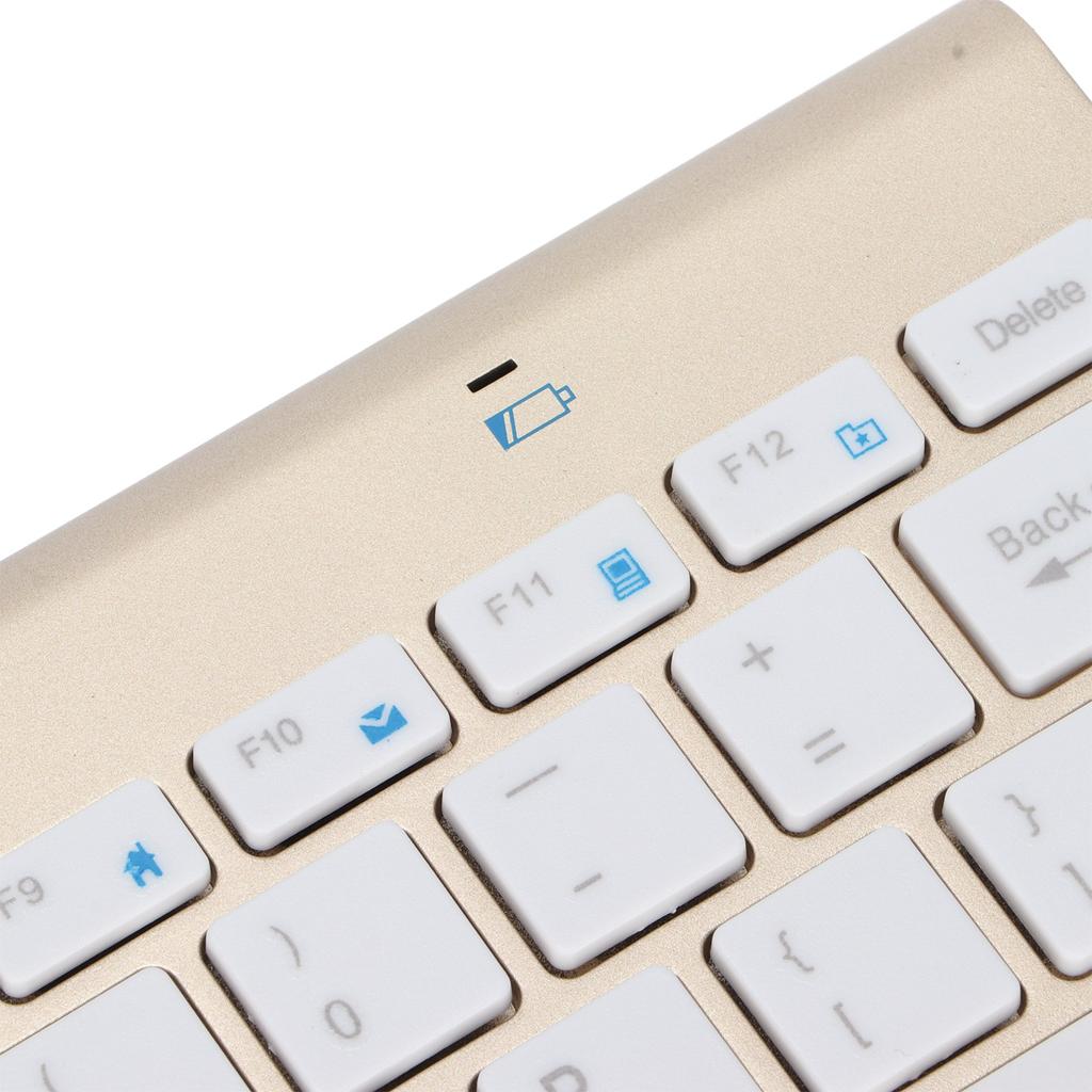 Keyboard Mouse Combo Wireless 2.4G USB Ultraslim Portable Ergonomic Wearproof Keyboard and Mouse for Notebook Computer