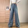 Plus Größe M-6XL Vintage Cargo Jeans Damen Frühling Herbst Y2k Streetwear Lose Hohe Taille Jeans Gerade Breite Bein Cargo Jeans Damen