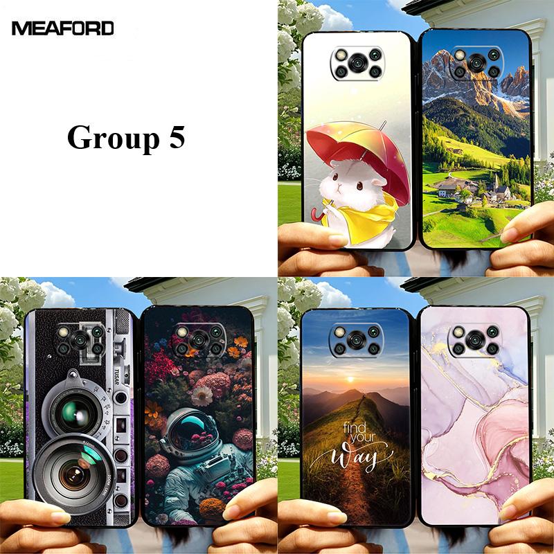 

3pcs Cases For Poco X3 Pro Soft Silicone TPU Phone Case Xiaomi Poco X3 NFC Bumper Funda Colorful Back Printed Pictures Protector -Poco X3 NFC