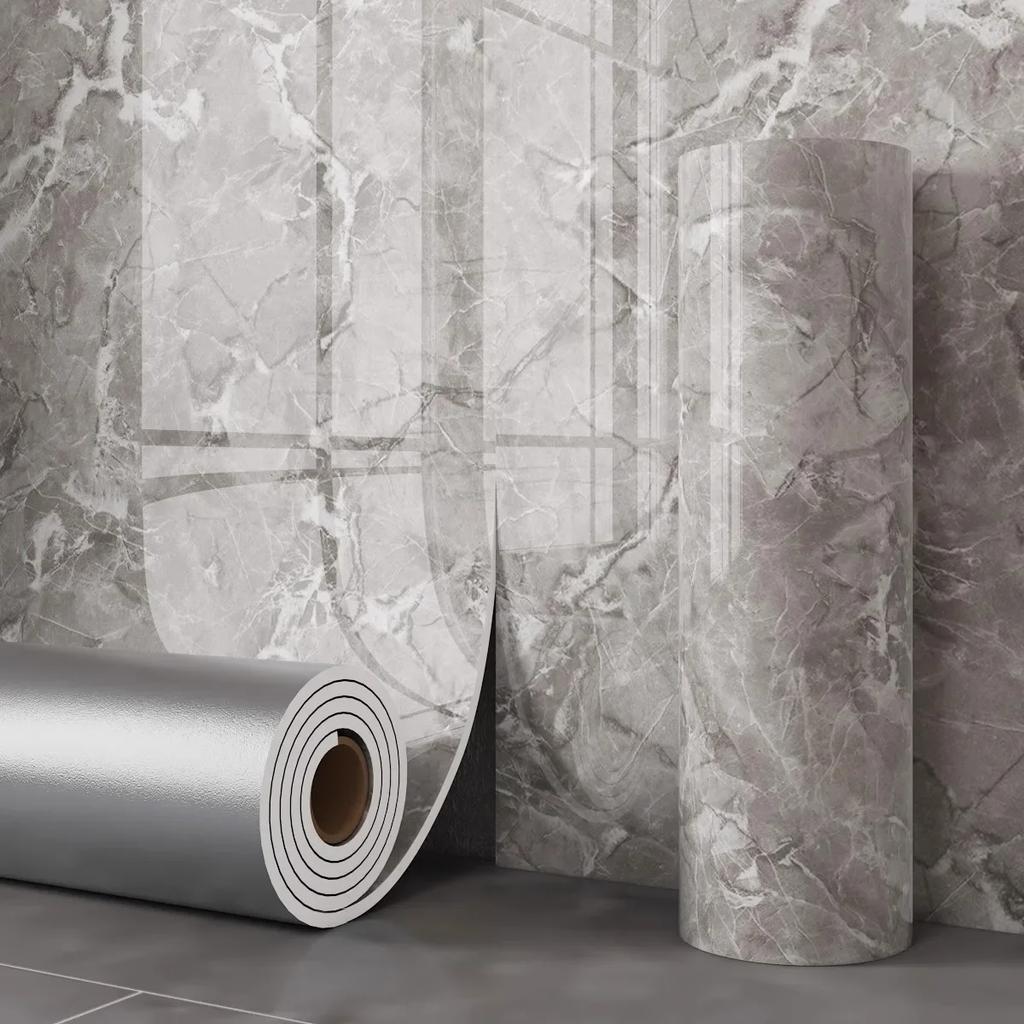 Thick Foam Marble  Peel and Stick Wallpapers Waterproof Wall Stickers Imitation Tile Self Adhesive Wall Paper Bedroom Decoration