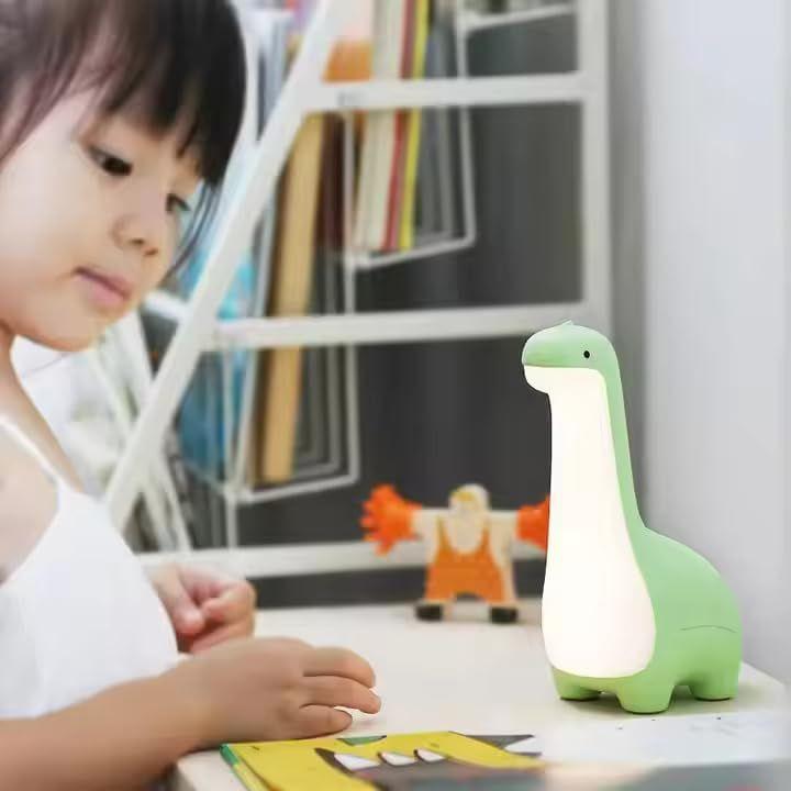 Nachtlicht aus Kunststoff für Kinder, Wiederaufladbare LED-Bettlampe mit Touch-Steuerung, Dimmbares Nachtlicht