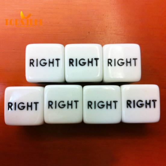 Left Right Center Dice - 5Pcs, Six Sided 16mm Standard Size Acrylic Dice, Easy To Grip, Game Dice Games Accessories
