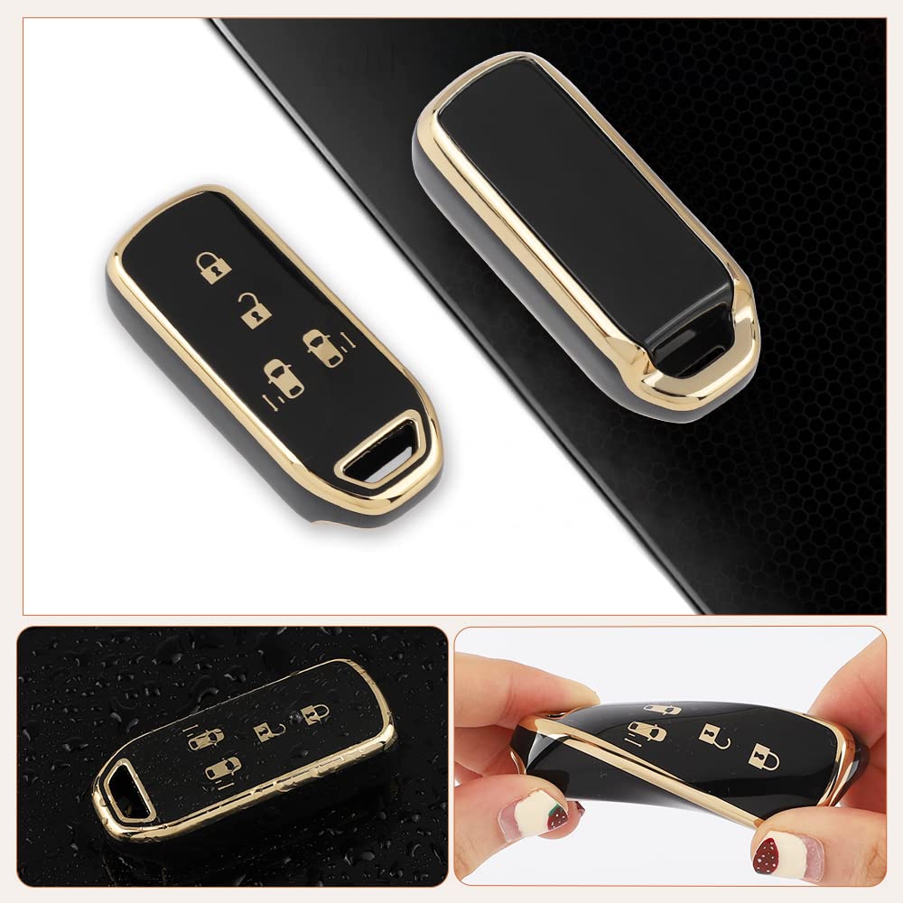 FUTWOD N-BOX Key Holder, Key Case, 4 Buttons, N-One, N-WGN, N-Wagon, N-VAN N-BOX+ Plus,