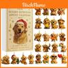Weihnachts-Adventskalender mit Hundemotiv und Acryl-Tierfiguren zum Verschenken in der Weihnachtszeit
