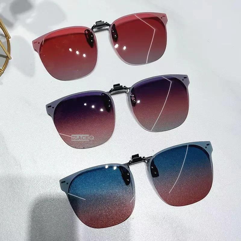 Clip On Sunglasse Flip Up Glasses Gradient Polarized Photochromic Sunglasses UV400 Goggles Sunglasses Night Vison Goggles