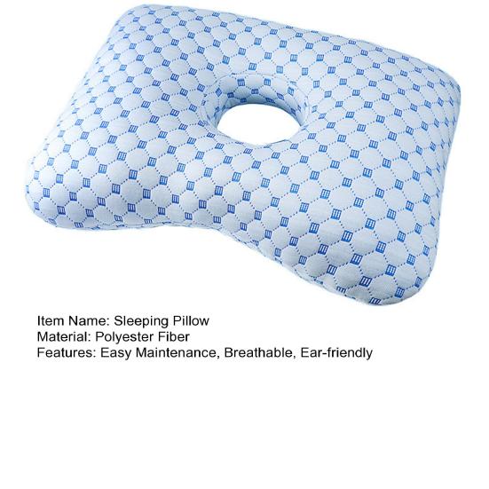 Polštář na spaní na boku s otvorem pro ucho Ergonomický polštář šetrný k propíchnutému uchu Lze prát v pračce Polštář pro úlevu od bolesti ucha