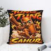 Pillow Case Tung Tung Tung Sahur Funny Meme Comfy Pillow Cover For Living Room Chair Retro Trendy Pillowcases
