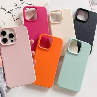 Neue Silikon-Telefonhülle für Apple iPhone 16, bunt, schlichter Stil, IPhone 15, 14, 13, Anti-Wrestling-Softcase