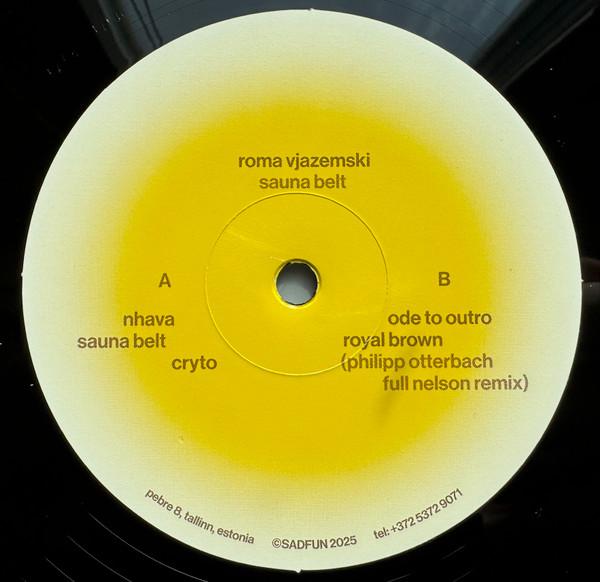 12inch Record ROMA VJAZEMSKI - Sauna Belt SADFUN008 Sad Fun 2025 Estonia Dance & Electronica