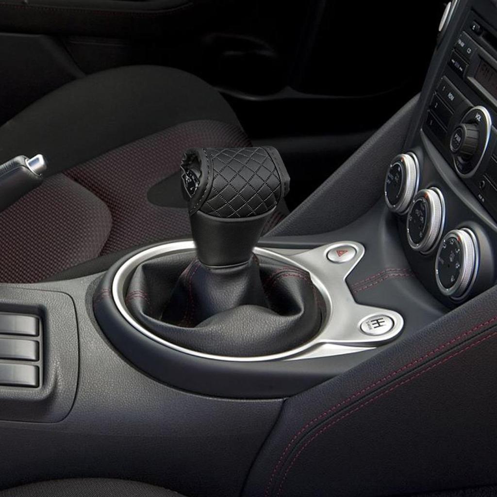 Car Gear Cover, Leather Shift Knob, Gear Lever Leather Gear Shift Knob Cover, Manual