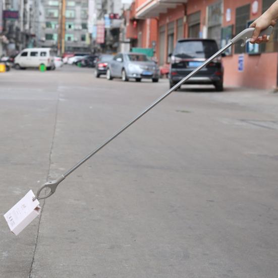 Trash Folder with Push Handle Design Foldable Portable Garbage Clip with Rubber Anti-Slip Chuck Storage Trash Clip