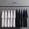 Men's and Women's Slim Fit Xinjiang Cotton T-Shirt: Short-Sleeved White or Black with Summer Logo Print