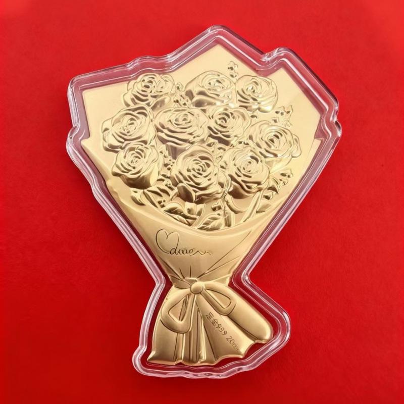 Gold Money Flower Bouquet Ornament - Bestseller Creative Qixi Festival Cartoon Business Gift Without Gold