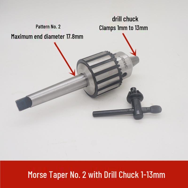 Morse Taper Shank Drill Chuck Set 1-13mm with Bench & Magnetic Drill Compatibility