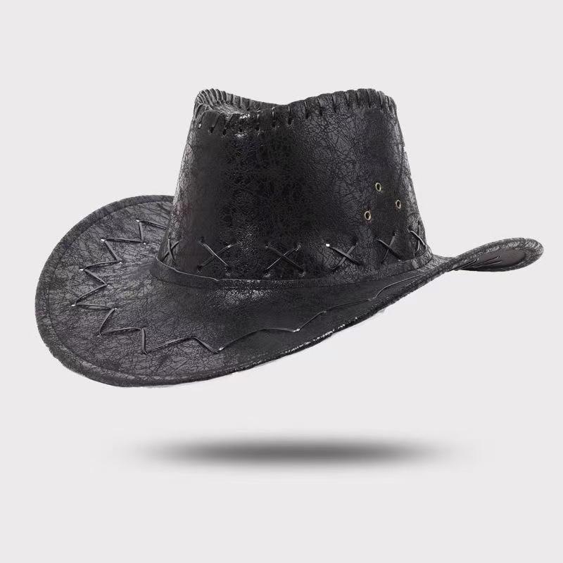 Crack Prop Rider Sun Hat Hat Hat Stage Outdoor Travel Sun Hat Beach Cowboy Shoot Western