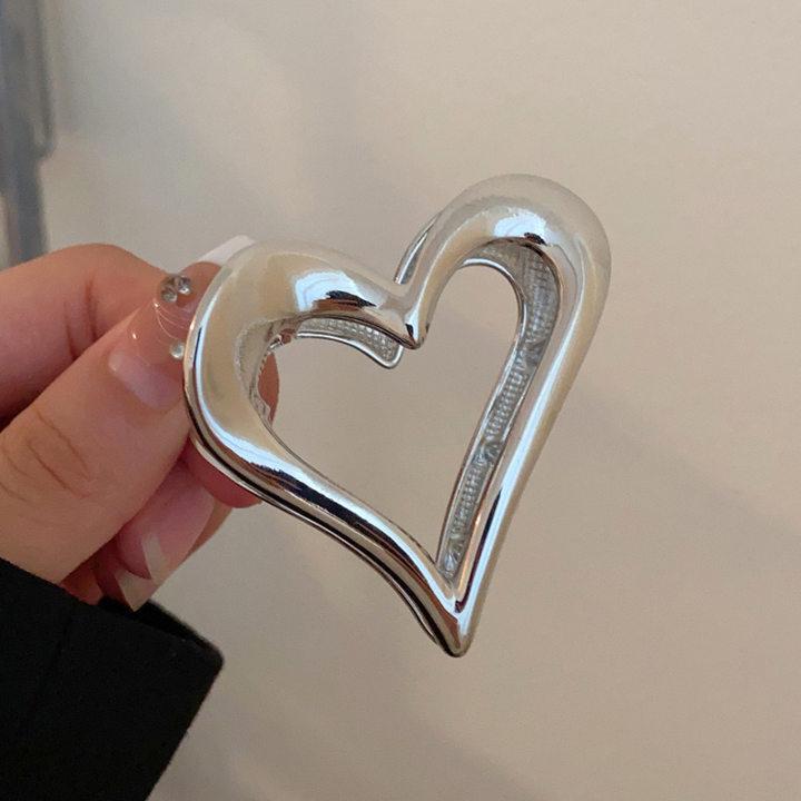 Clips de păr metalic elegant cu formă de rechin: Accesoriu de păr elegant, de înaltă calitate, pentru femei