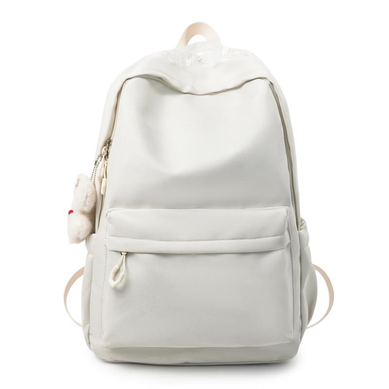 Plecak studencki w jednolitym kolorze dla kobiet o dużej pojemności