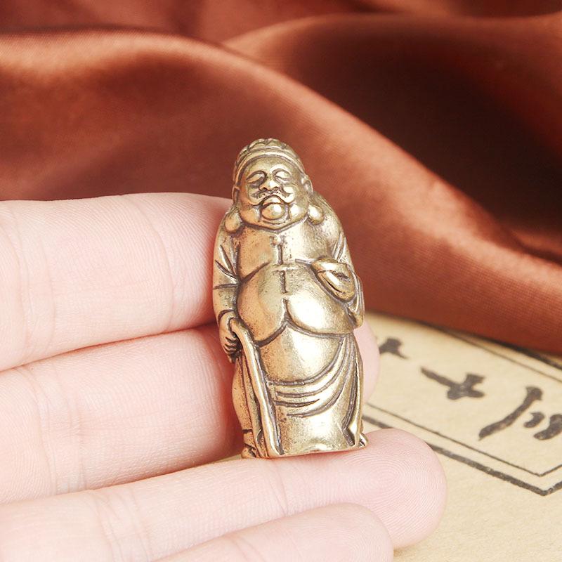 Vintage Brass Wealthy Handheld Antique Miscellaneous Landlord Fortune Creative Pendant Old Copperware Wholesale