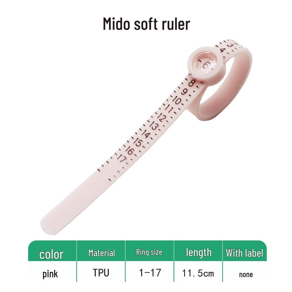 Ring Sizer: Belt-Style Tape with Magnifier for US, HK, UK, EU Measurements