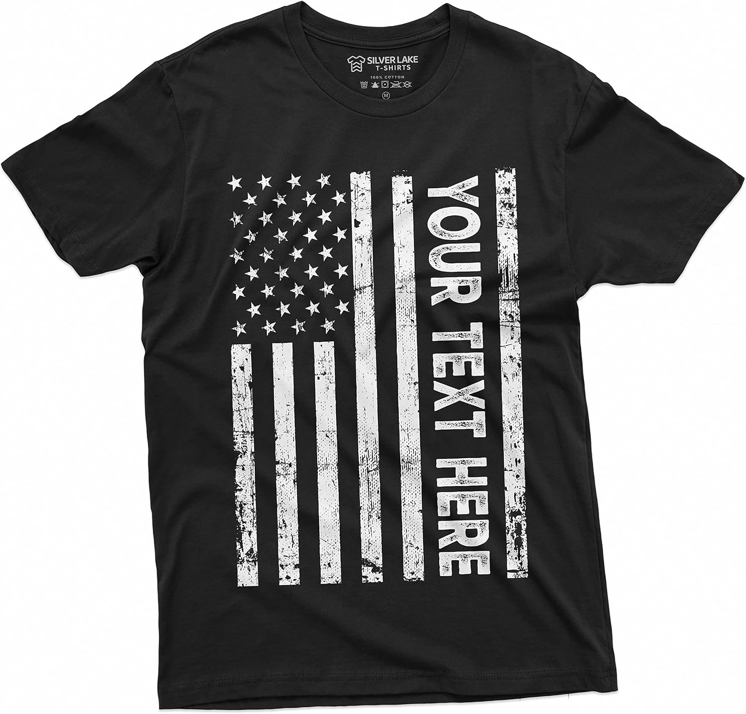 

Add Your Text US Flag T-Shirt Personalized Patriotic Custom Men s Tee Shirt 5XL різнокольоровий