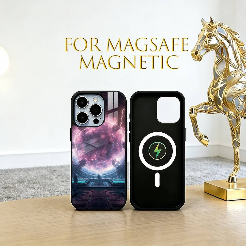 Stargate A-Atlantis Handyhülle Für iPhone17,16,15,14,13,12,11 Plus,Pro Magnetisch mit Magsafe Kabelloses Laden