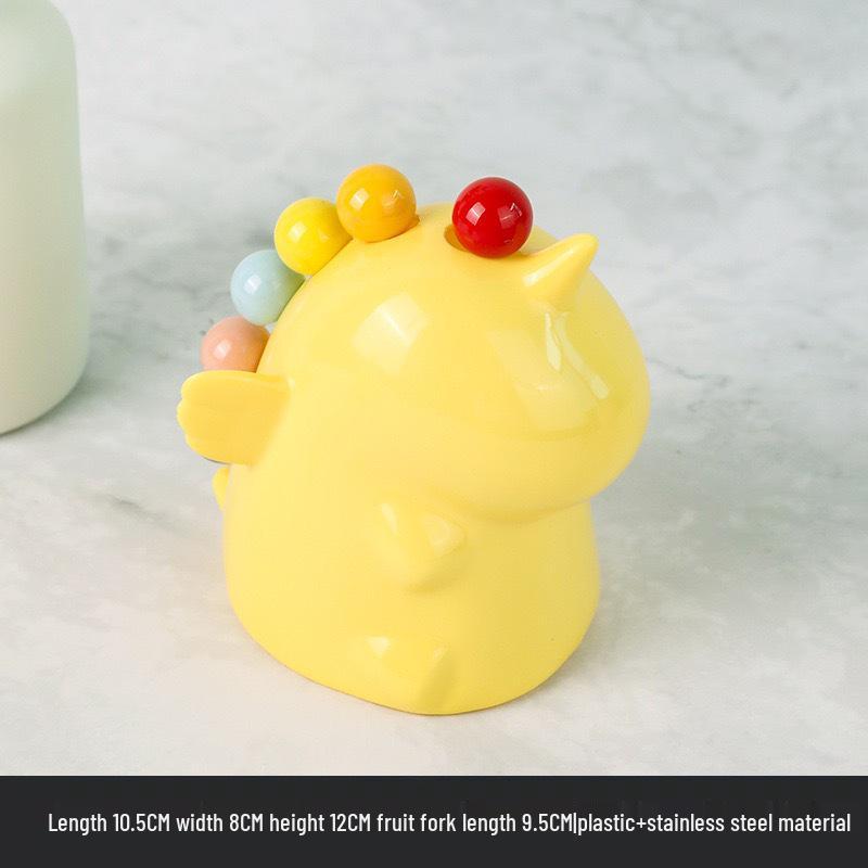 Creative Unicorn Fruit Fork Set - Cute Cartoon Dessert & Cake Stainless Steel Forks with Storage for Home Use