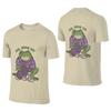 Oh Frog It Funny Knitting Toad Yarn Pun Shopping Reversible Tshirt Koreanstyle Lazy Solid Colors Tshirt