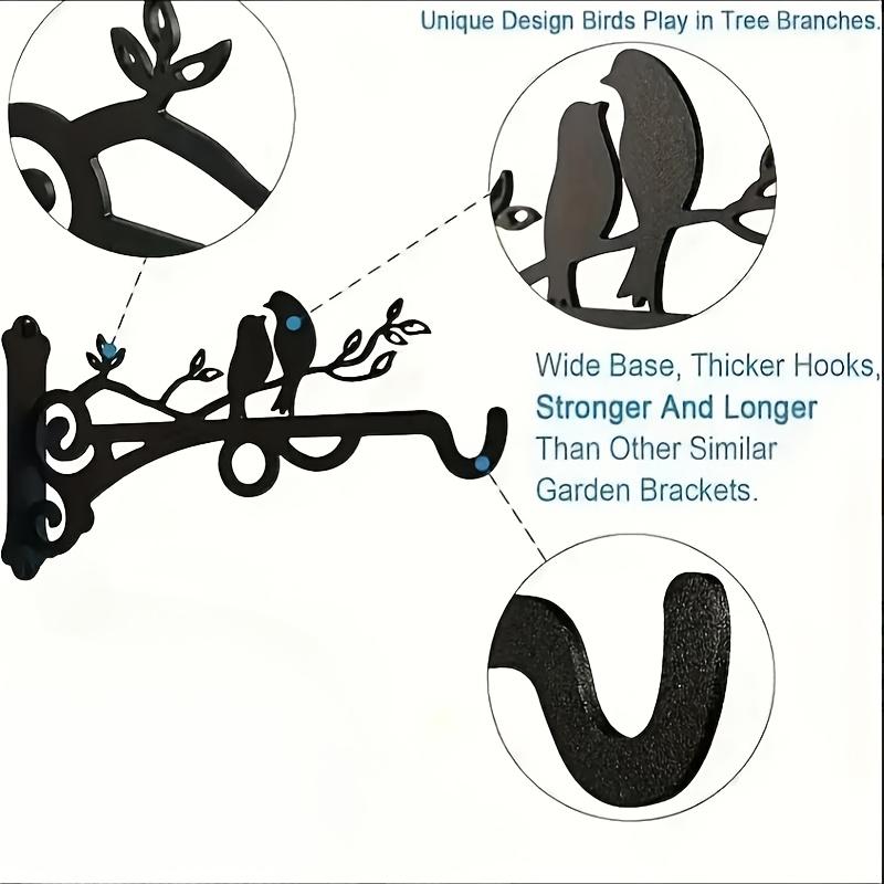 1/2pcs Home Decor Wreath Hook, Easy Installation with Included Screws Suitable for Garden Basket Hanging, Indoor/Outdoor/Garden/Decorative Use