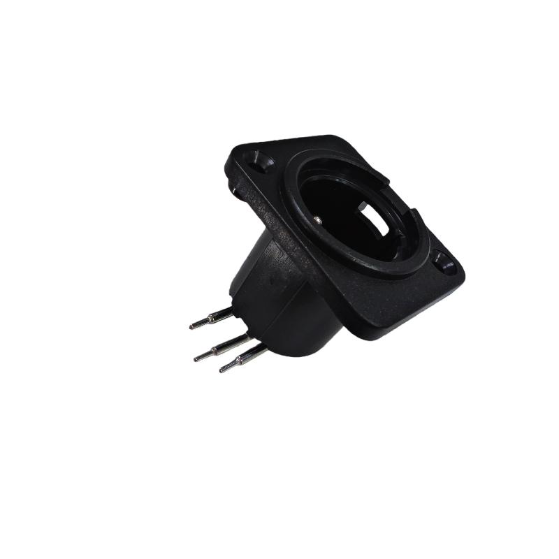 2/10Pcs Male Plug Straight Terminal Panel Mounted Connector 3 Pin Female Jack Panel Mount Black Xlr Connector