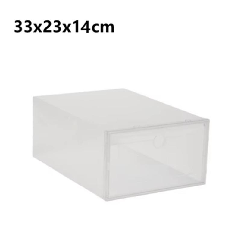 1/6PCS 33x23x14cm Plastic Shoes Case Drawer Case Thickened Transparent Shoebox Shoe Organizer Plastic Shoe Boxes Stackable Box