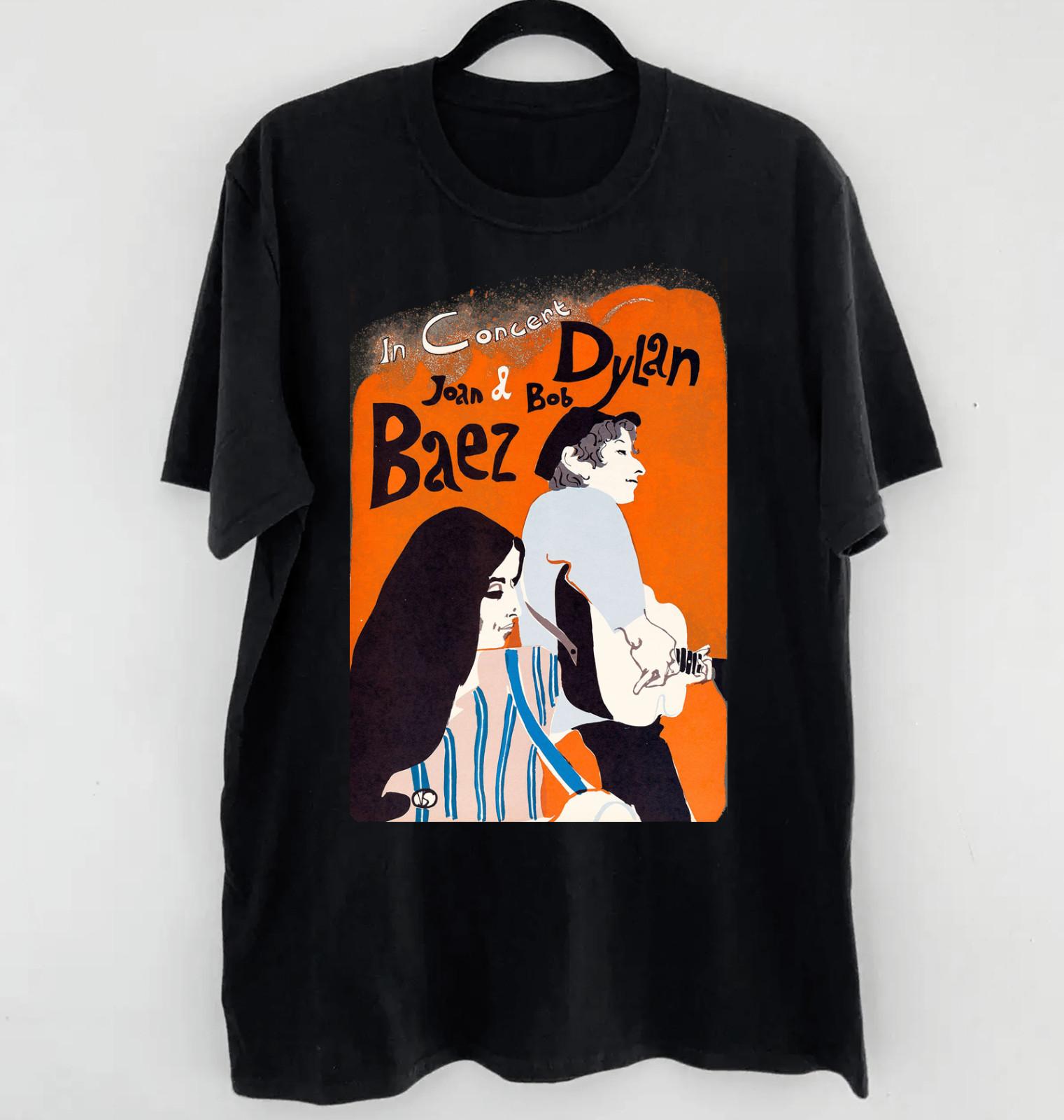Dylan and Joan Baez In Concert Shirt Classic Black Unisex S-5XL 1R217 L