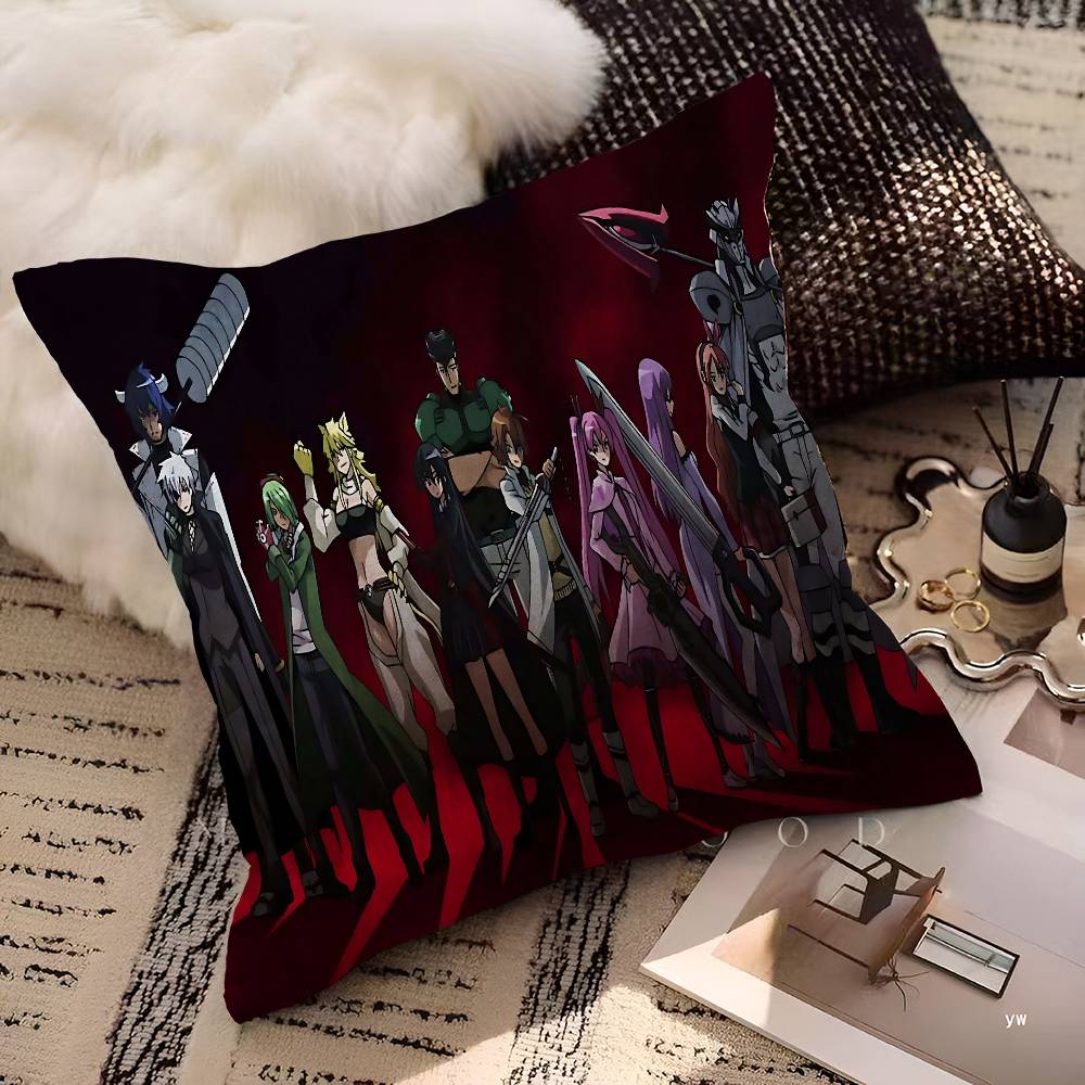 A-Akame Ga Kill Anime Cushion Cover Car Throw Pillow Case For Sofa Car Christmas Gift 40x40cm 45x45cm