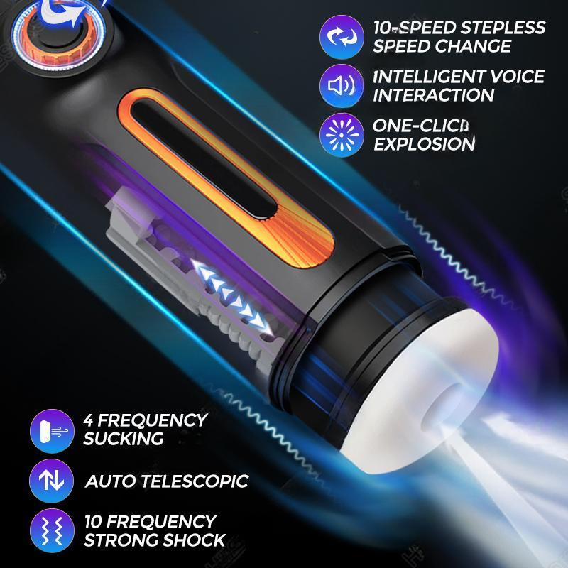 6in1 Automatic Telescopic Sucking Vibration Masturbators for Men Pussy Vaginas for Men Real Blowjob Sex Toys for Men