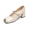 French Mary Jane Shoes One Strap Temperament New Chinese National Style Small High Heeled Single Shoes