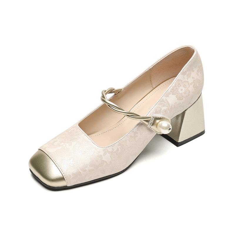 French Mary Jane Shoes One Strap Temperament New Chinese National Style Small High Heeled Single Shoes