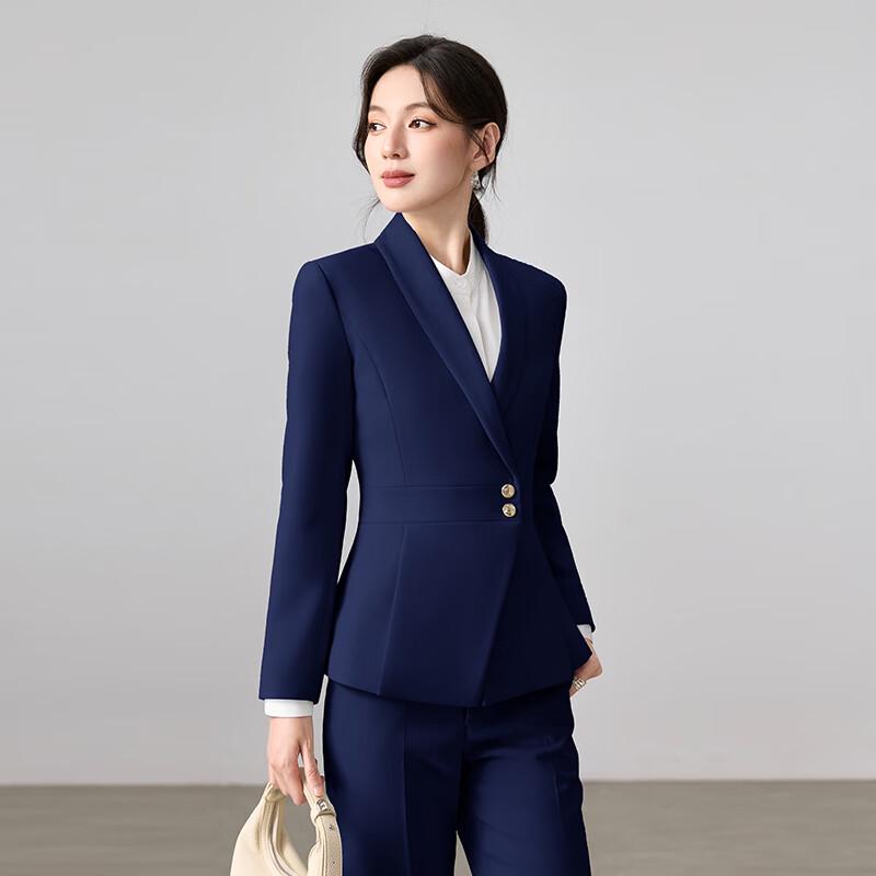 Women's Asymmetric Design Professional Suit Set