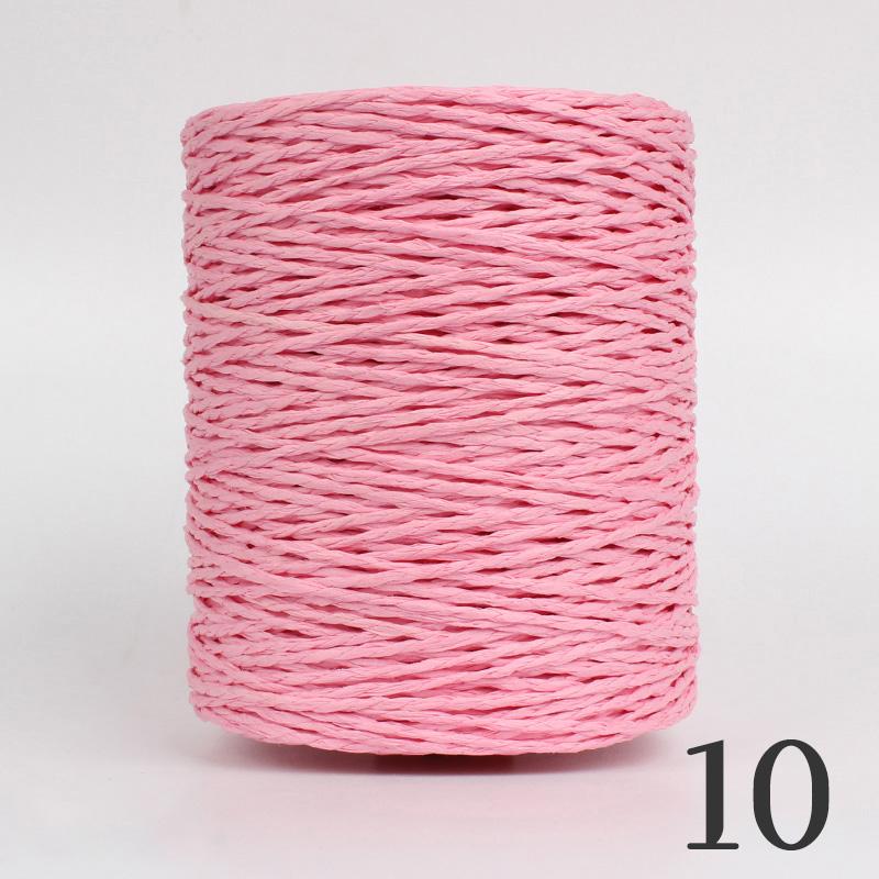 2 Roll Natural Raffia Straw Yarn Colorful Threads For Summer Hand Knit Crochet Hat HandBag Cushion Baskets Hand Craft Material