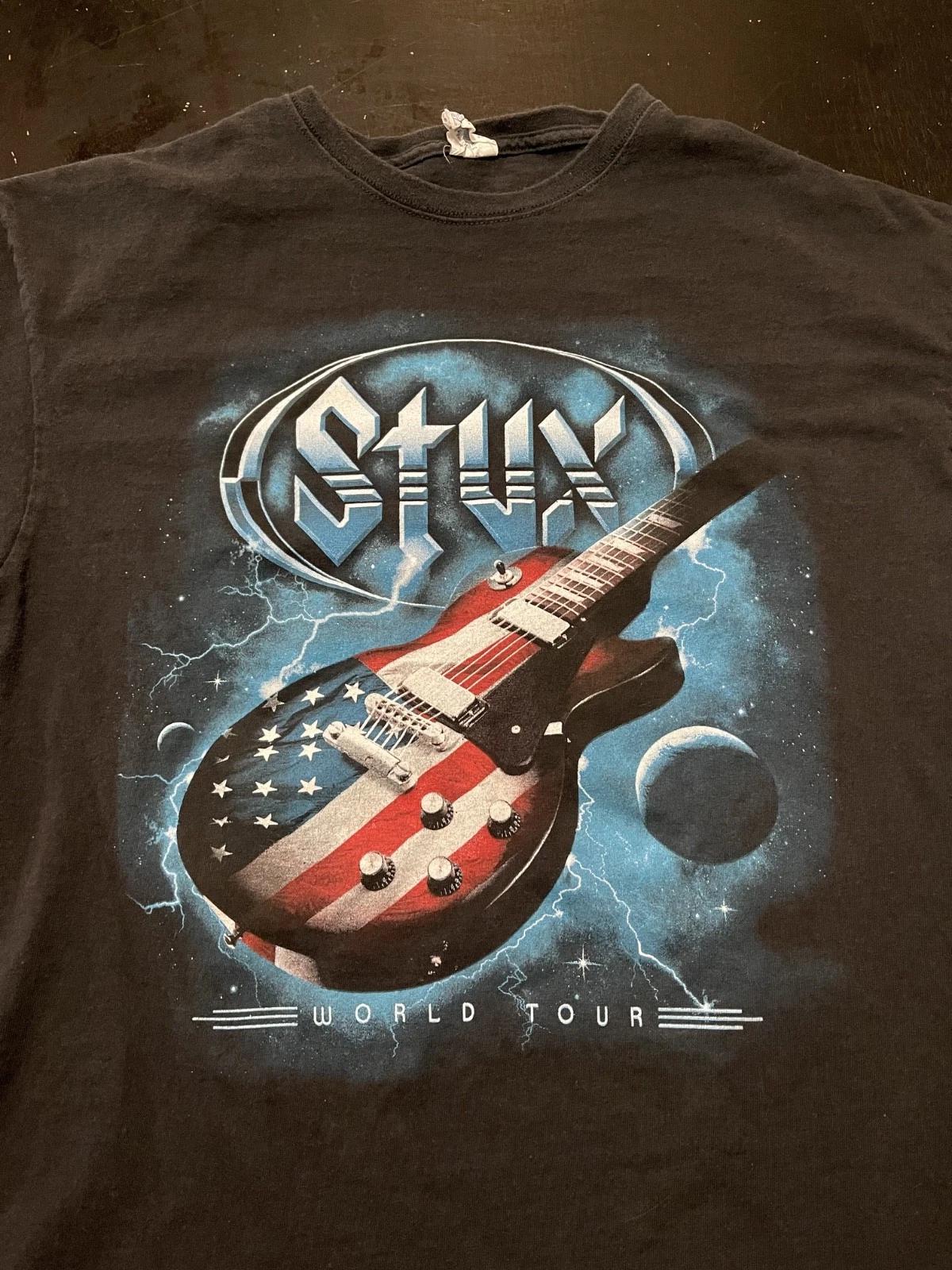 Styx World Tour Concert T-Shirt, Black, Size: XL 4XL