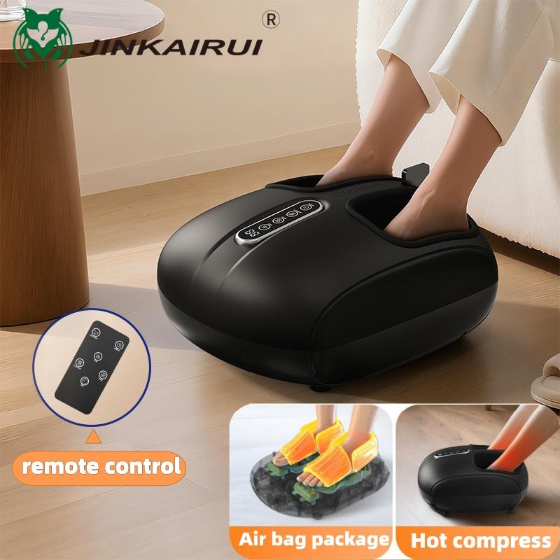 Jinkairui Automatic Foot Massage Machine Fully Wrapped Roller Kneading Soles Airbag Pressing Foot Massager for Relaxation