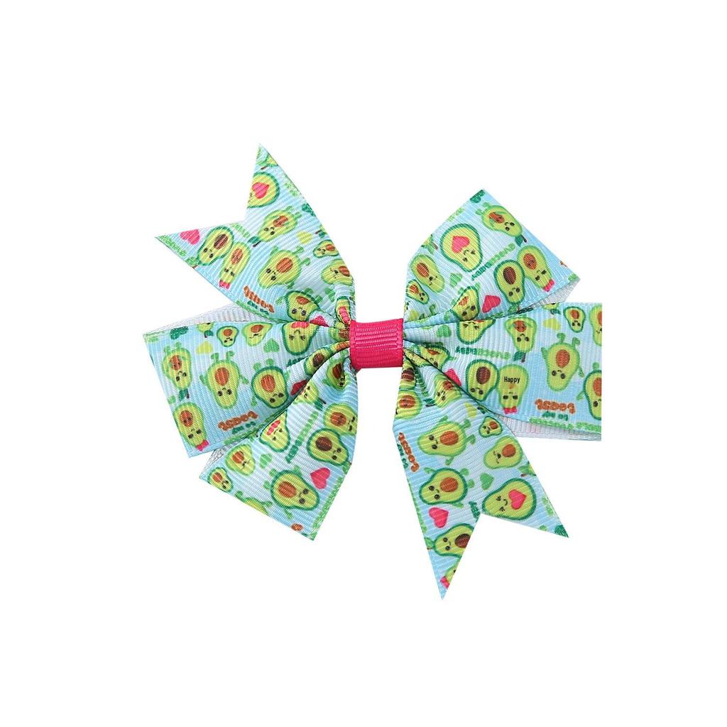 A313 Einhorn Grosgrainband Sechs-Schleifen Haarklammer für Kinder – Weihnachtsedition