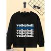 Kids Sweatshirt Hoodie for Girls with a Round Neck - Perfect for Volleyball, Machine Washable, Suitable for Spring And Autumn
